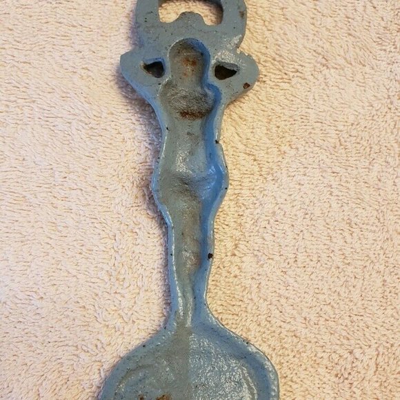 Mermaid Bottle Opener Metal Cast Iron Blue - Picture 8 of 9